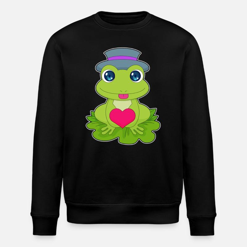 Coeur de grenouille - Sweat bio ROLLER Stanley/Stella Unisexe - noir