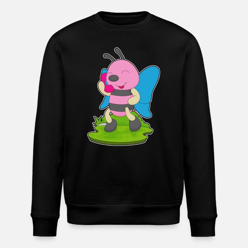 Téléphone papillon - Sweat bio ROLLER Stanley/Stella Unisexe - noir