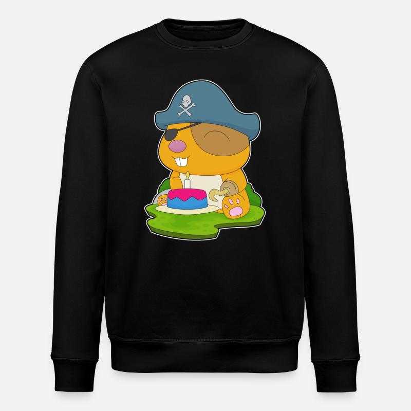 Hamster Anniversaire Pirate - Sweat bio ROLLER Stanley/Stella Unisexe - noir