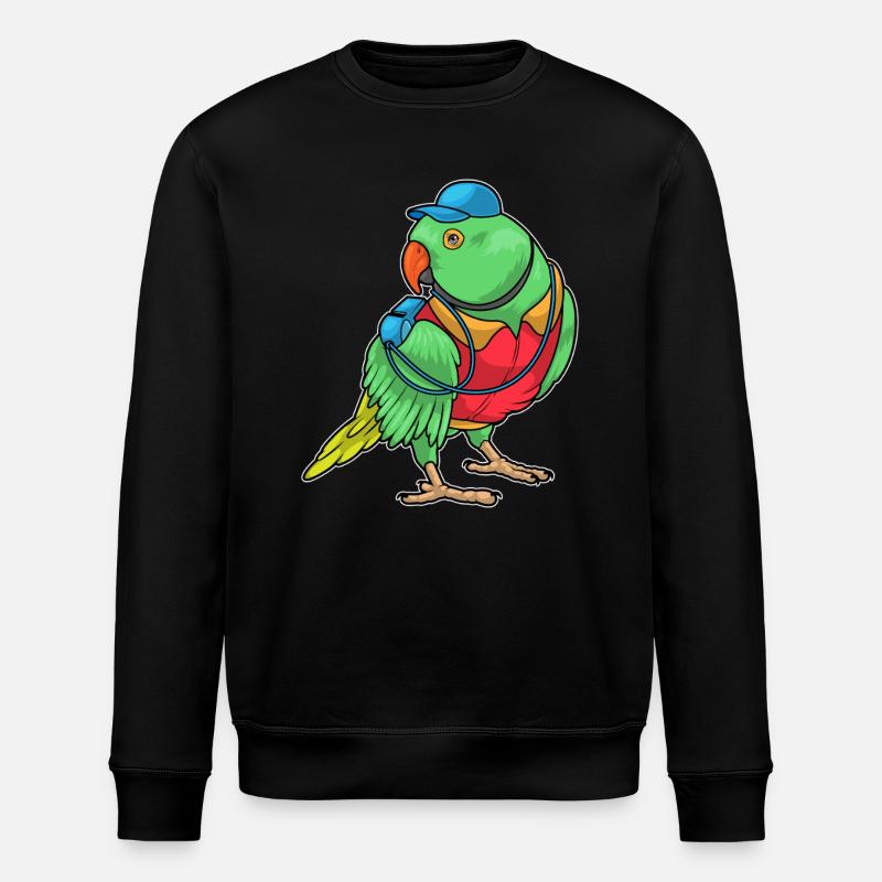 Parrot Referee Whistle - Stanley/Stella ROLLER Unisex Organic Sweatshirt - black
