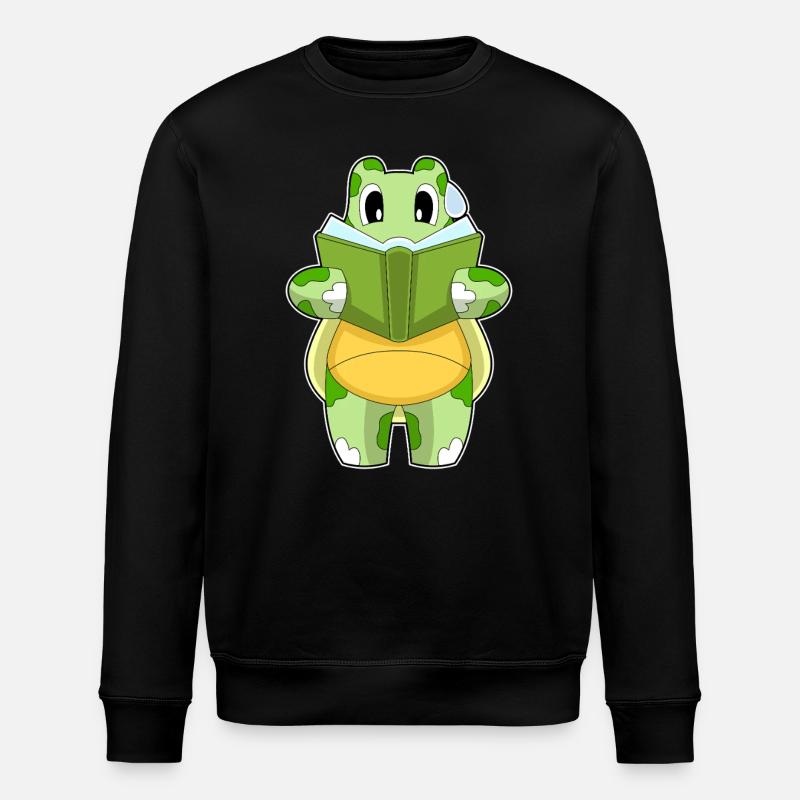 Turtle Book - Stanley/Stella ROLLER Unisex Organic Sweatshirt - black