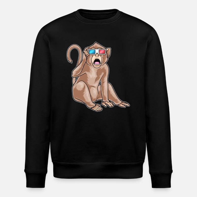 Lunettes de singe - Sweat bio ROLLER Stanley/Stella Unisexe - noir