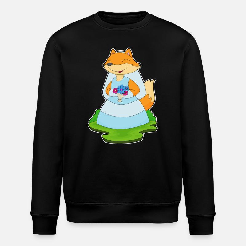 Fox Bridal Veil Wedding - Stanley/Stella ROLLER Unisex Organic Sweatshirt - black