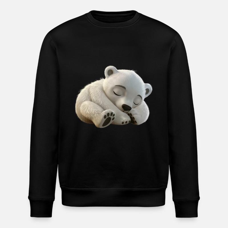 Eisbär - Stanley/Stella Unisex Bio-Sweatshirt ROLLER - Schwarz