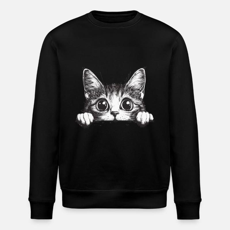 Katze - Stanley/Stella Unisex Bio-Sweatshirt ROLLER - Schwarz