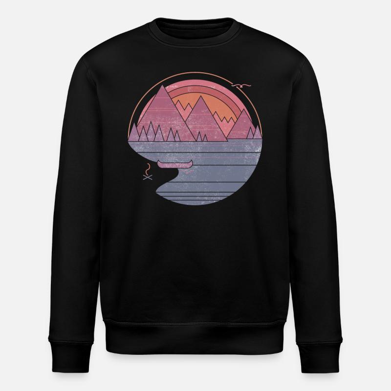Berg-Grafik - Stanley/Stella Unisex Bio-Sweatshirt ROLLER - Schwarz