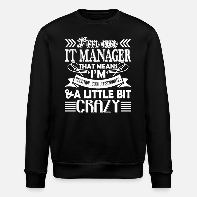 IT Manager Creative IT Manager - Sweat bio ROLLER Stanley/Stella Unisexe - noir