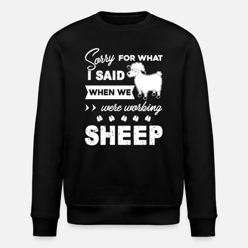 Sheep Funny Sheep - Stanley/Stella ROLLER Unisex Organic Sweatshirt - black