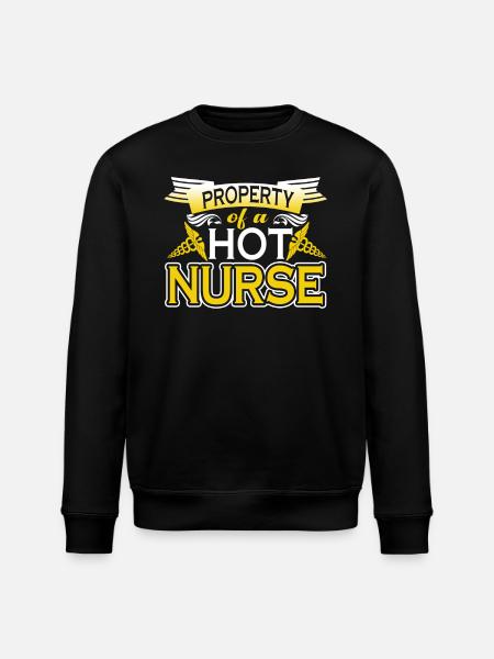 Property Of A Hot Nurse - Stanley/Stella ROLLER Unisex Organic Sweatshirt - black