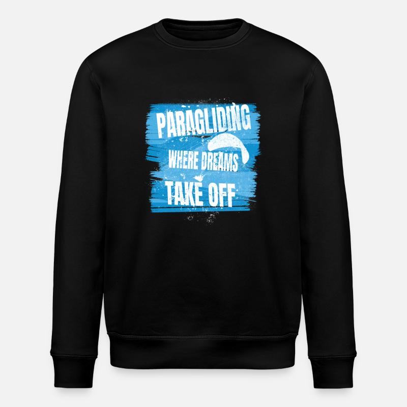 Paragliding – Where Dreams Take Off - Stanley/Stella ROLLER Unisex Organic Sweatshirt - black