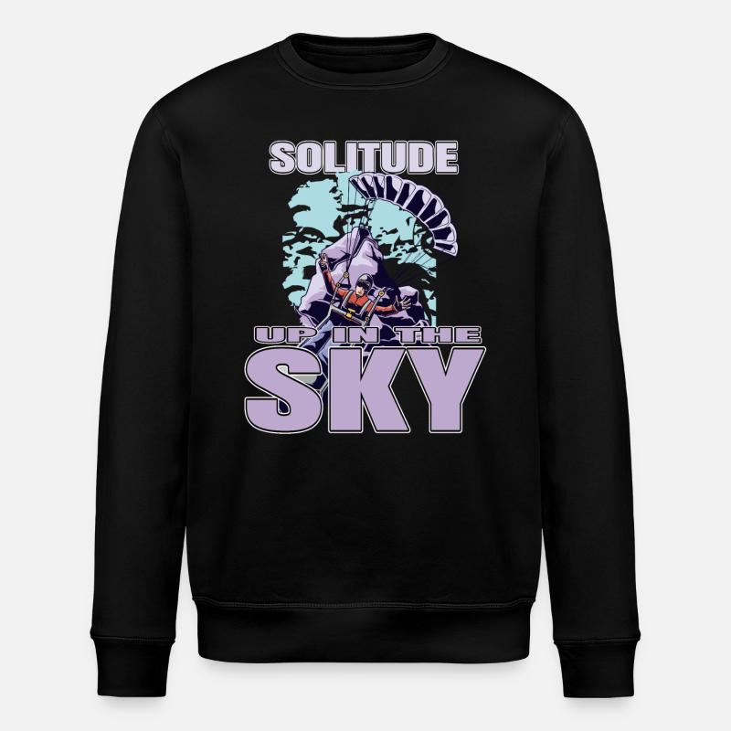 Solitude dans le ciel – Parapente - Sweat bio ROLLER Stanley/Stella Unisexe - noir