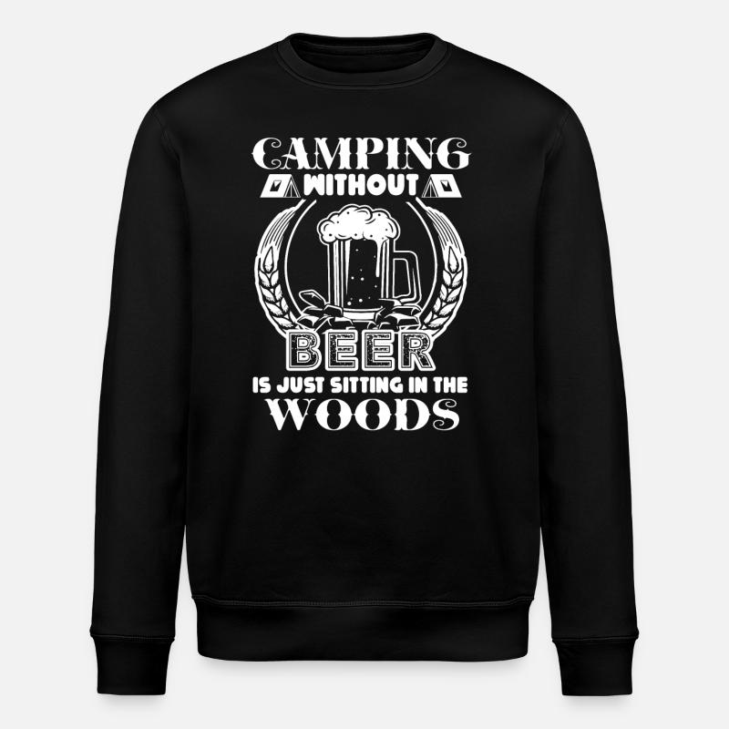 Camping Without Beer - Stanley/Stella ROLLER Unisex Organic Sweatshirt - black