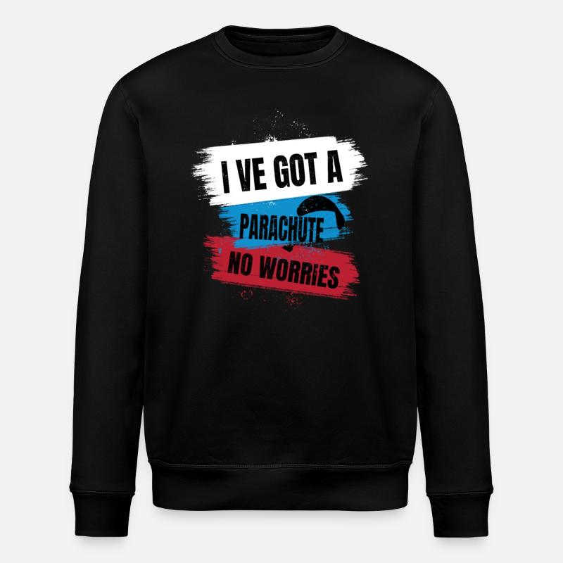 Solitude dans le ciel – Parapente - Sweat bio ROLLER Stanley/Stella Unisexe - noir
