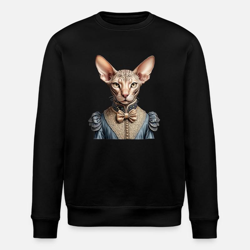 Victorian sphynx cat - Stanley/Stella ROLLER Unisex Organic Sweatshirt - black