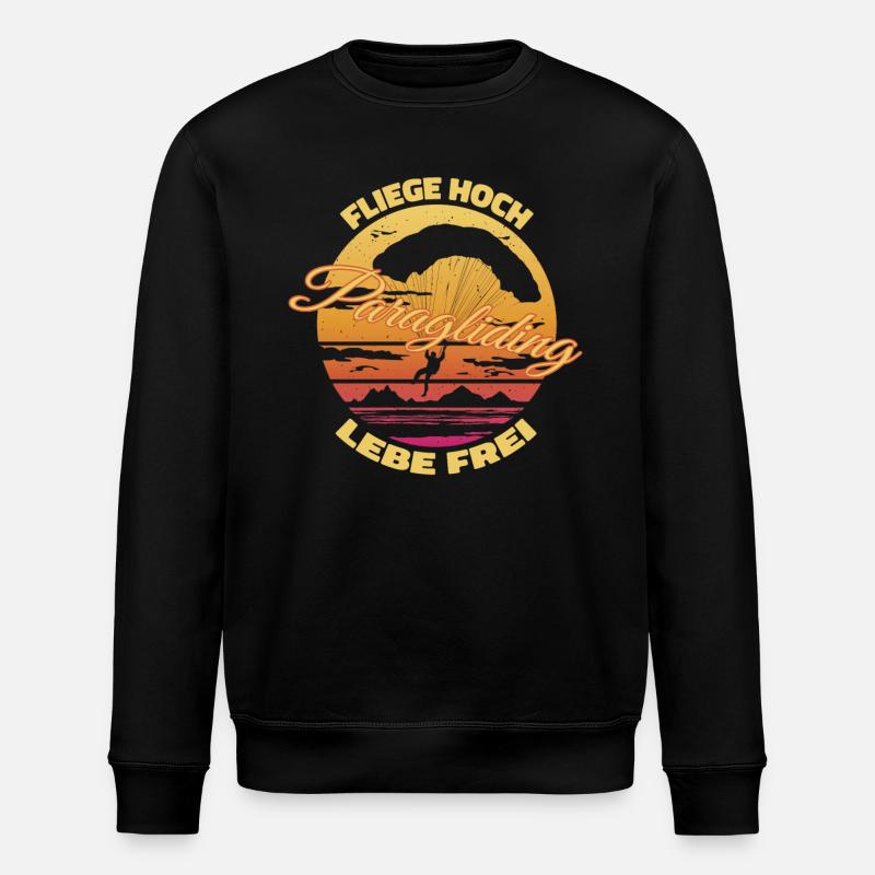 Fliege hoch, lebe frei - Stanley/Stella Unisex Bio-Sweatshirt ROLLER - Schwarz