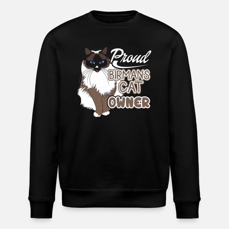 Proud Birman Cat Owner - Stanley/Stella ROLLER Unisex Organic Sweatshirt - black