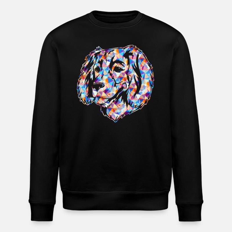 Boykin Spaniel Dog Geometric - Stanley/Stella ROLLER Unisex Organic Sweatshirt - black