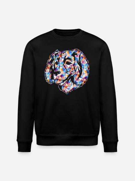 Boykin Spaniel Geometric - Stanley/Stella ROLLER Unisex Organic Sweatshirt - black