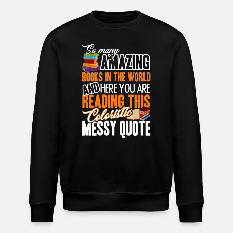 Book Funny Books - Stanley/Stella ROLLER Unisex Organic Sweatshirt - black