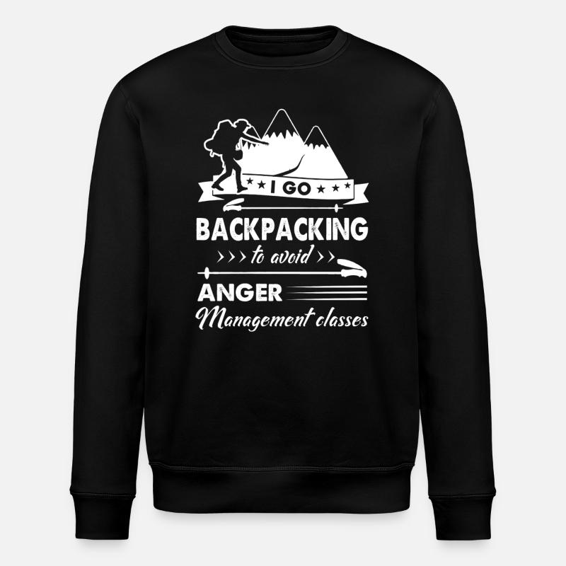 Backpacking I Go Backpacking - Stanley/Stella ROLLER Unisex Organic Sweatshirt - black
