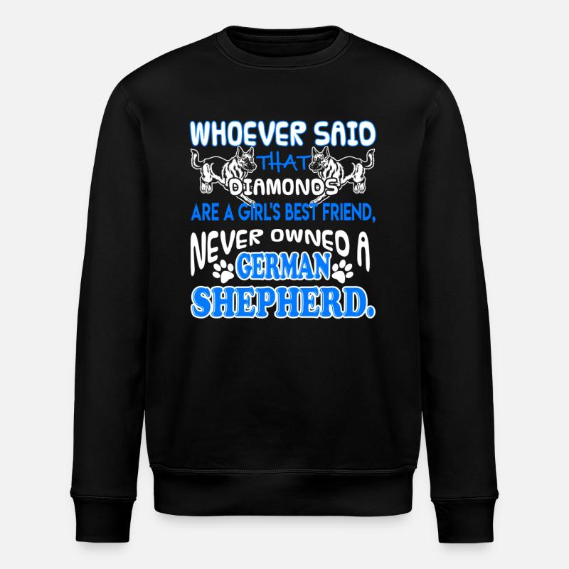 German Shepherd Best Friend - Stanley/Stella ROLLER Unisex Organic Sweatshirt - black