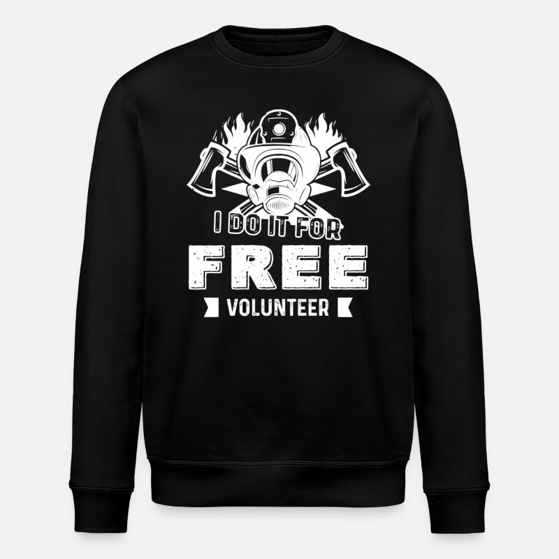 Firefighter Volunteer Firefighter - Stanley/Stella ROLLER Unisex Organic Sweatshirt - black