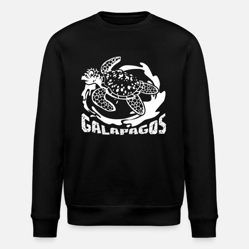 Funny Turtle Gifts - Stanley/Stella ROLLER Unisex Organic Sweatshirt - black