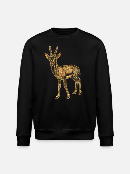 Gazelle Geometric - Stanley/Stella ROLLER Unisex Organic Sweatshirt - black