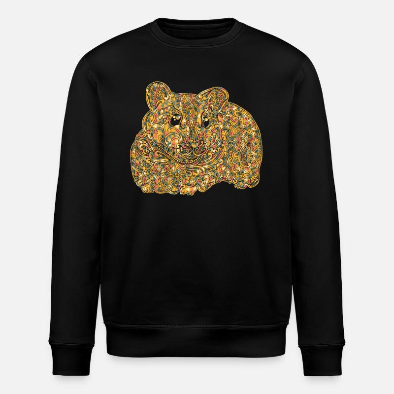 Hamster Geometric - Stanley/Stella ROLLER Unisex Organic Sweatshirt - black