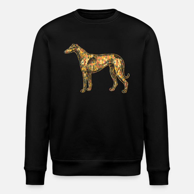 Greyhound Geometric - Stanley/Stella ROLLER Unisex Organic Sweatshirt - black