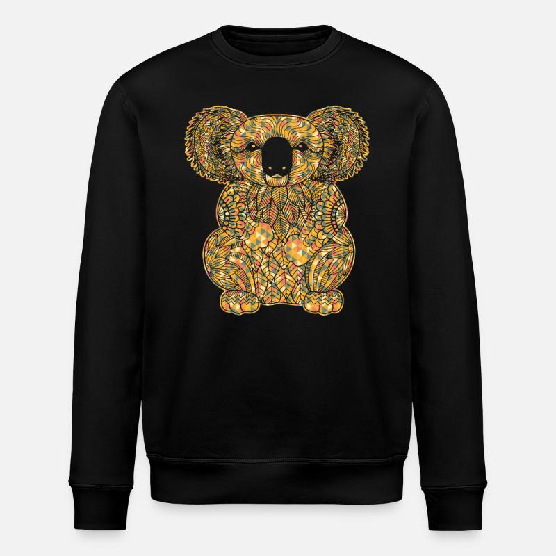 Koala Geometric - Stanley/Stella ROLLER Unisex Organic Sweatshirt - black