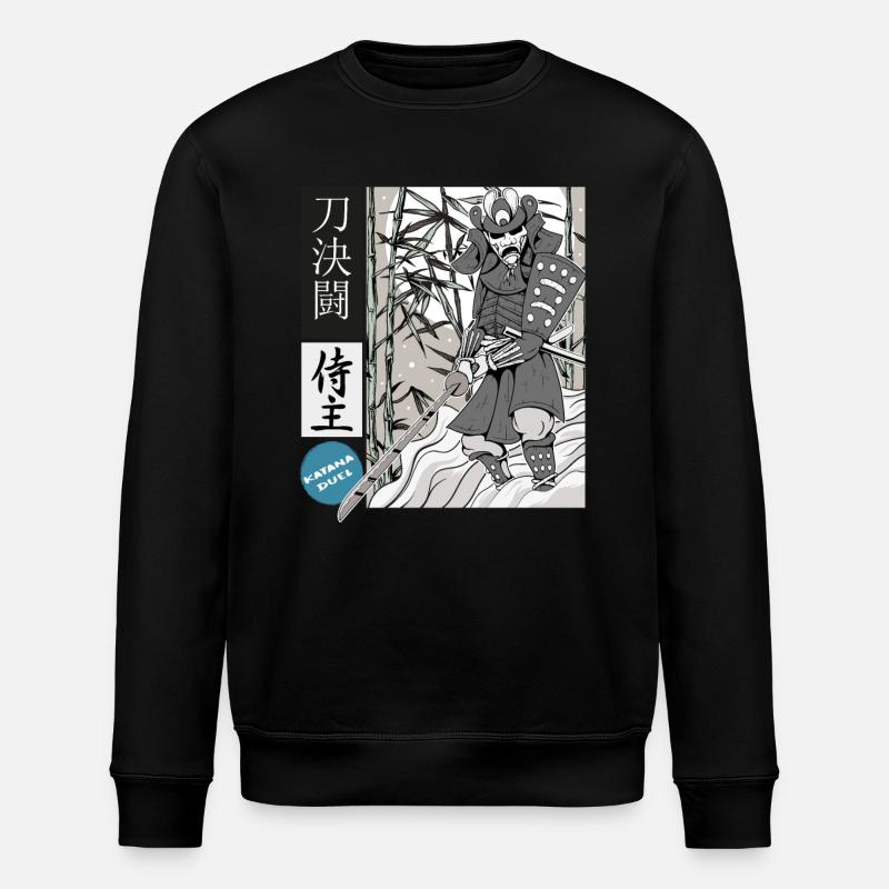 Samurai katana masterful swordsman - Stanley/Stella ROLLER Unisex Organic Sweatshirt - black
