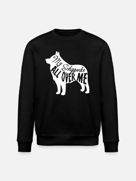 My Schipperke All Over Me - Stanley/Stella ROLLER Unisex Organic Sweatshirt - black
