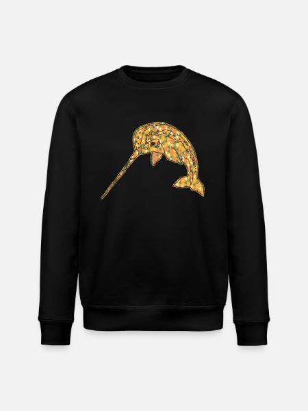 Narwhal Geometric - Stanley/Stella ROLLER Unisex Organic Sweatshirt - black