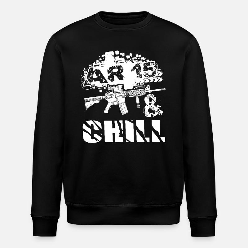 AR 15 Chill - Stanley/Stella ROLLER Unisex Organic Sweatshirt - black