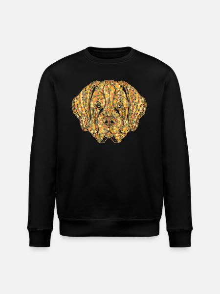 Saint Bernard Geometric - Stanley/Stella ROLLER Unisex Organic Sweatshirt - black