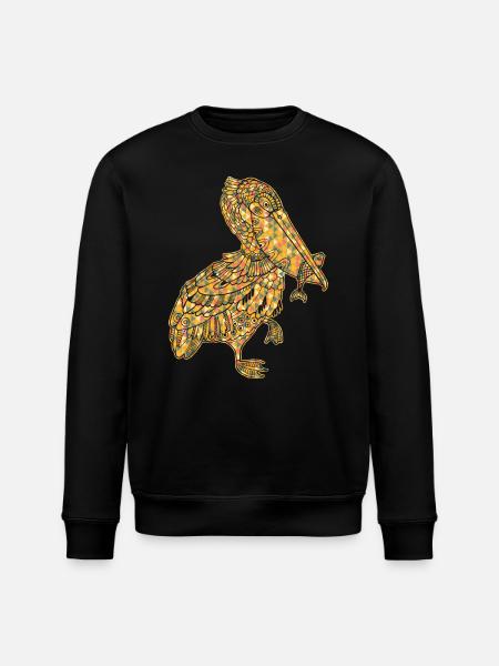 Pelican Geometric - Stanley/Stella ROLLER Unisex Organic Sweatshirt - black
