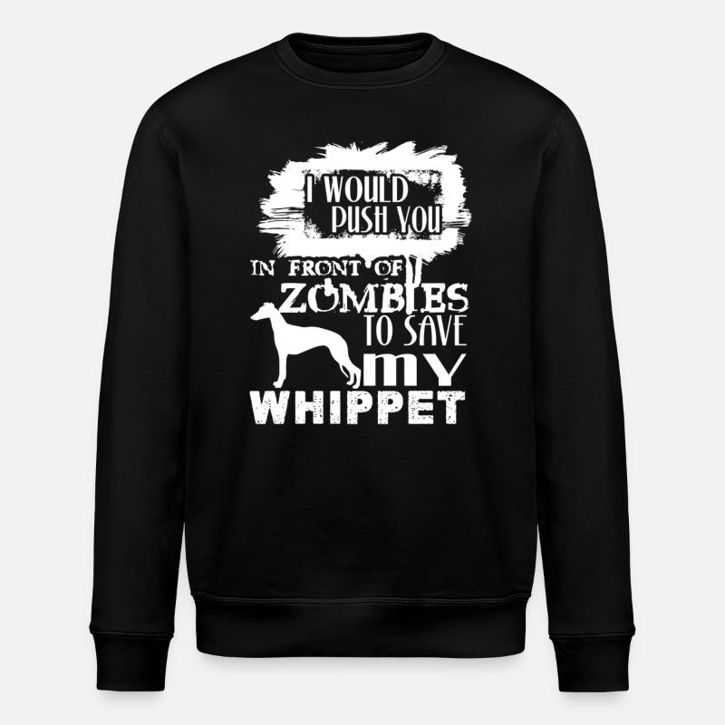 Save My Whippet Dog - Stanley/Stella ROLLER Unisex Organic Sweatshirt - black