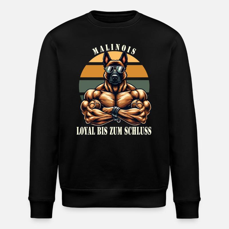 Loyal jusqu’au bout Malinois musclé - Sweat bio ROLLER Stanley/Stella Unisexe - noir