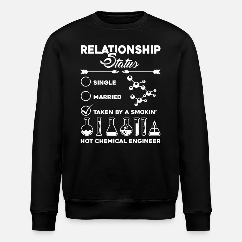 Chemical Technician Relationship Status - Stanley/Stella ROLLER Unisex Organic Sweatshirt - black