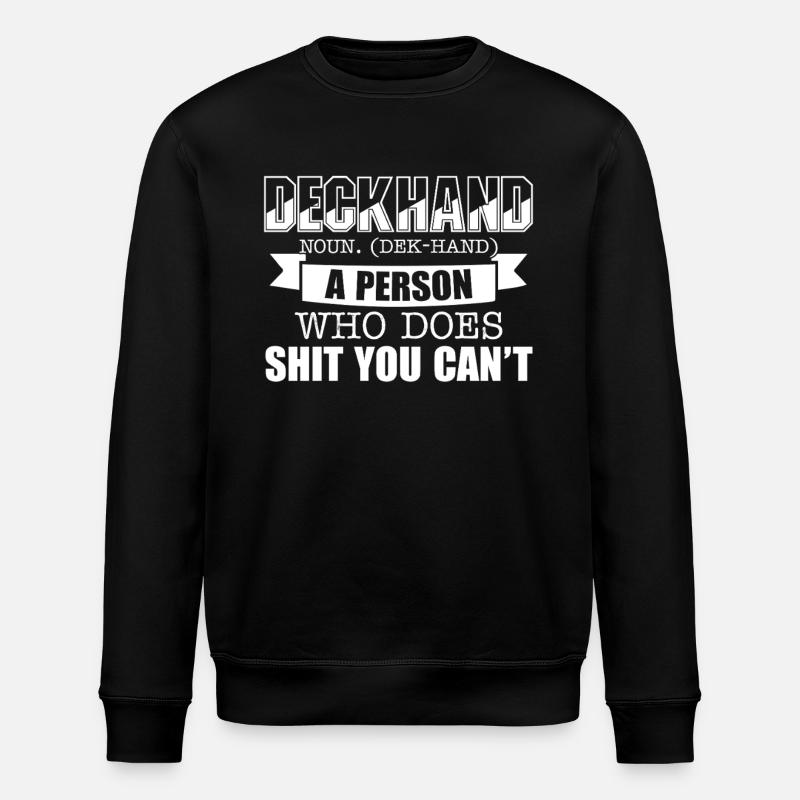 Deckhand Deckhand Definition - Stanley/Stella ROLLER Unisex Organic Sweatshirt - black