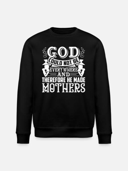 Mother's Day God Made Mothers - Stanley/Stella ROLLER Unisex Organic Sweatshirt - black
