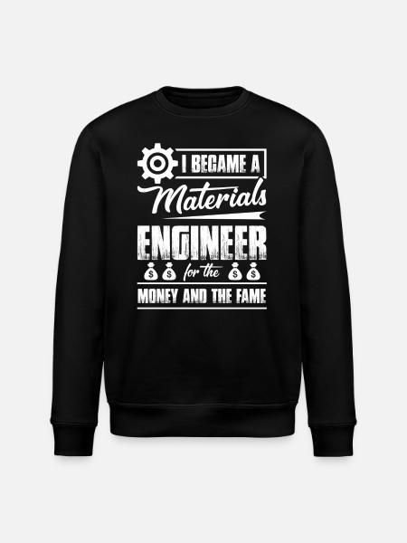 I Became A Materials Engineer - Stanley/Stella ROLLER Unisex Organic Sweatshirt - black
