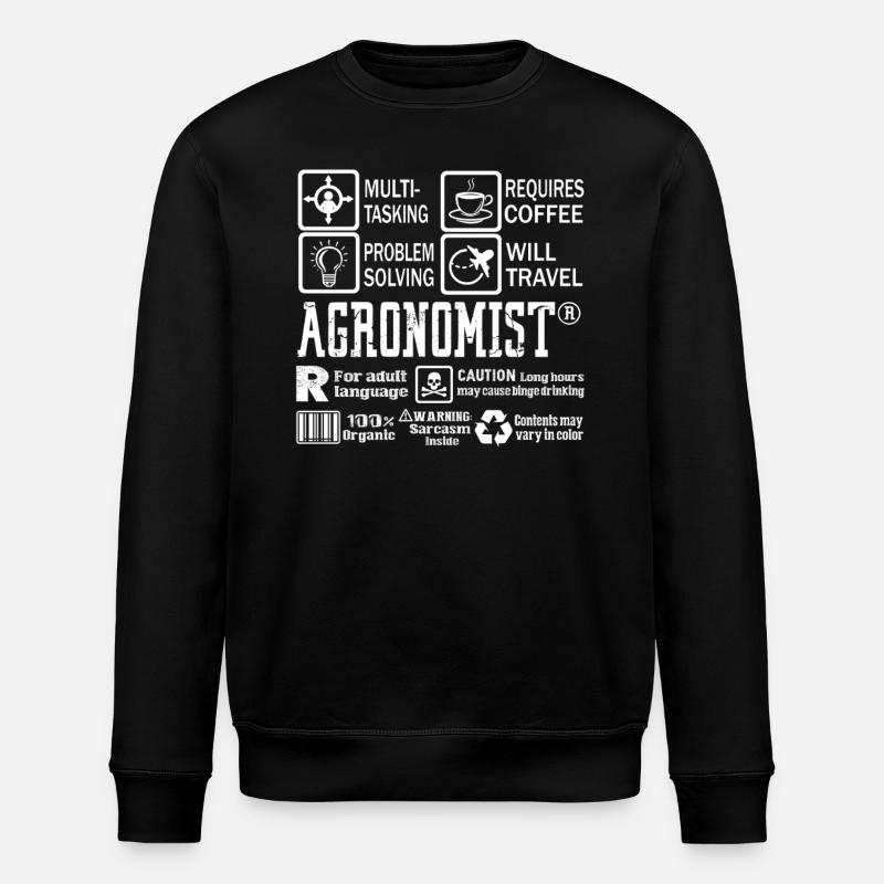 Agronomist Multitasking - Stanley/Stella ROLLER Unisex Organic Sweatshirt - black