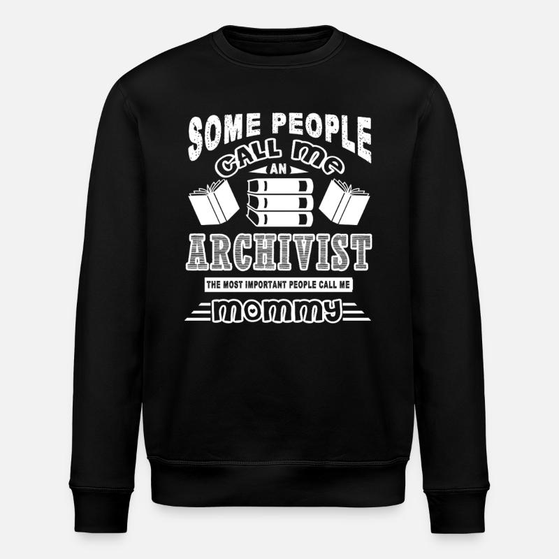 Archivist Archivist Mommy - Stanley/Stella ROLLER Unisex Organic Sweatshirt - black