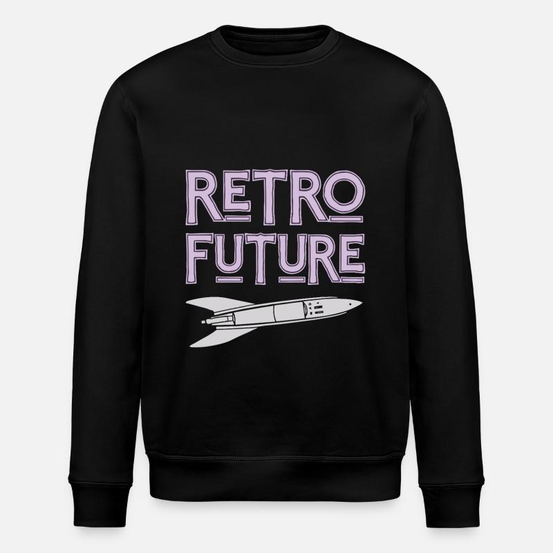 Retro Future Rakete Nostalgie - Stanley/Stella Unisex Bio-Sweatshirt ROLLER - Schwarz