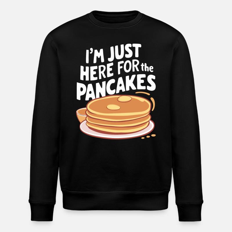 Pancakes Frühstück Essen Pancake - Stanley/Stella Unisex Bio-Sweatshirt ROLLER - Schwarz
