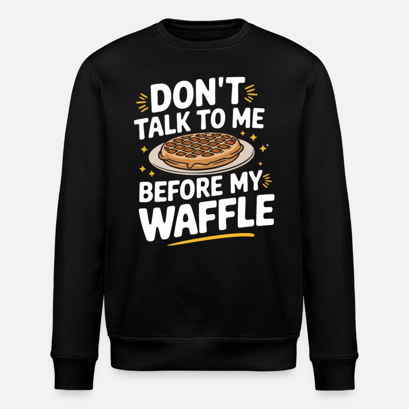 Waffles Breakfast Sweets - Stanley/Stella ROLLER Unisex Organic Sweatshirt - black