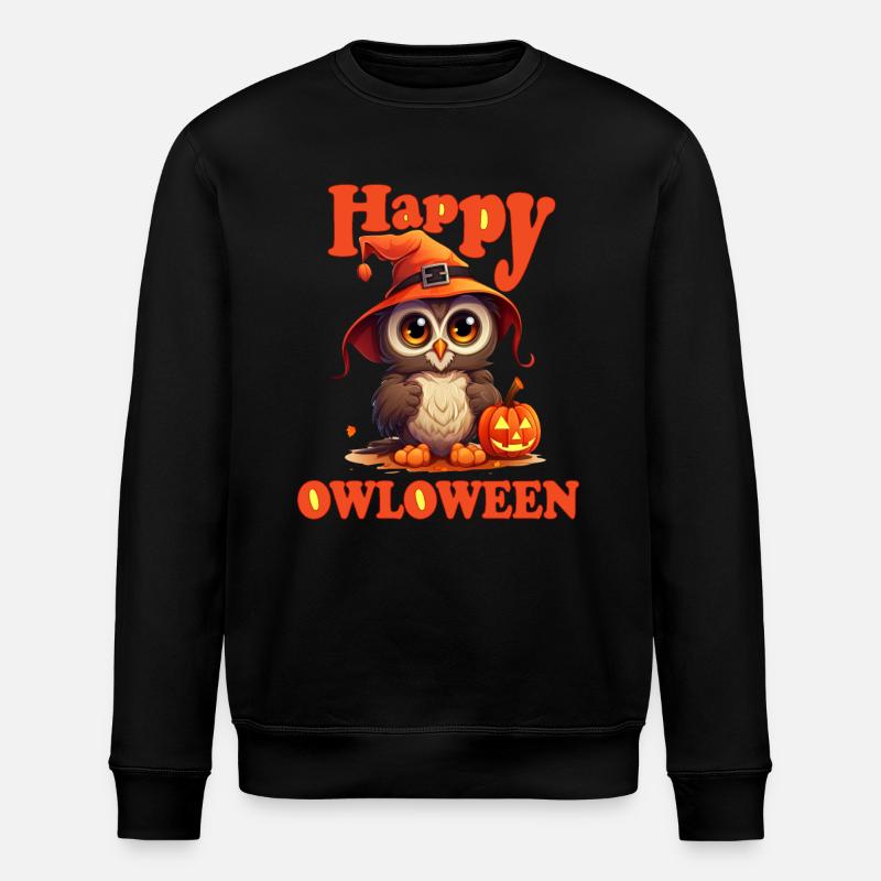 Happy Owloween - Stanley/Stella Unisex Bio-Sweatshirt ROLLER - Schwarz