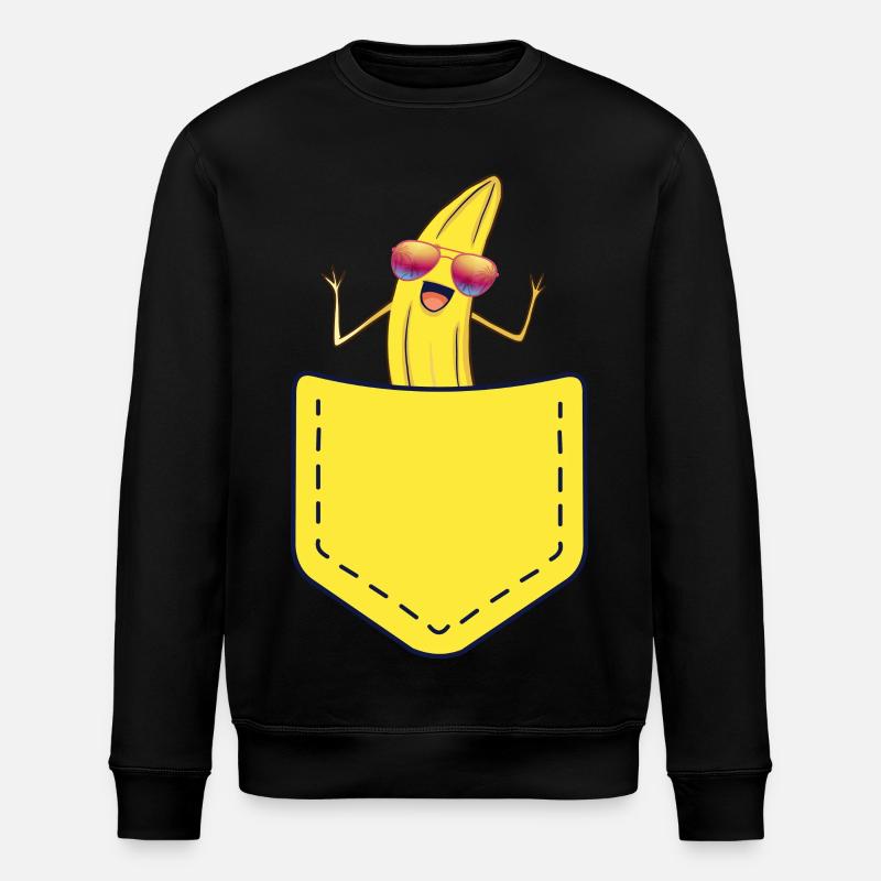 Coole Banane - Stanley/Stella Unisex Bio-Sweatshirt ROLLER - Schwarz